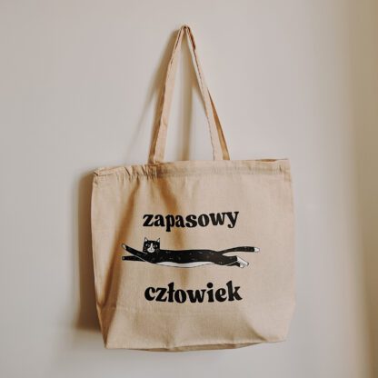 Torba bawełniana duża: Zapasowy człowiek
