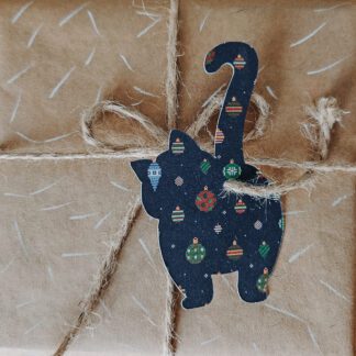 Zawieszka do prezentów: Kocia dupka: bombki