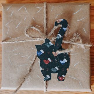 Zawieszka do prezentów: Kocia dupka: świąteczne skarpetki