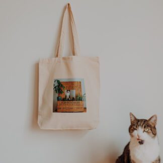 Torba bawełniana: Kocia kwiaciarnia