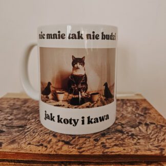 Koci kubek: Nic mnie tak nie budzi jak koty i kawa!