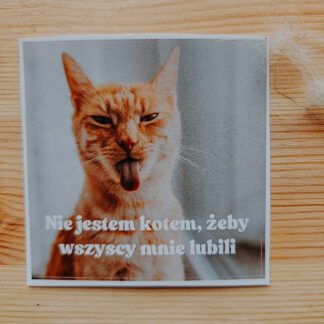 Naklejka: Nie jestem kotem żeby wszyscy mnie lubili